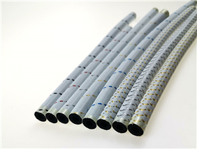 Platinum blue color outer braided pipe